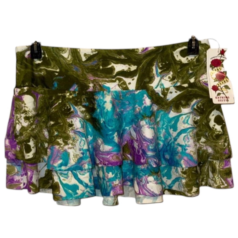 Vtg Vintage Lucky Brand Hippie Festival Deadstock Y2K Swim Skirt Size M/L Nwt